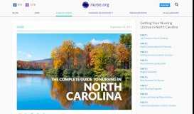 
							         North Carolina Nursing License | Nurse.org								  
							    