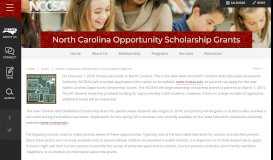 
							         North Carolina Opportunity Scholarship Grants - nccsa								  
							    