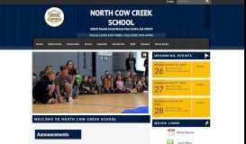 
							         North Cow Creek School: Home								  
							    