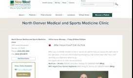 
							         North Denver Medical and Sports Medicine Clinic - New West ...								  
							    