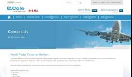 
							         North Portal Customs Brokers - Cole International								  
							    