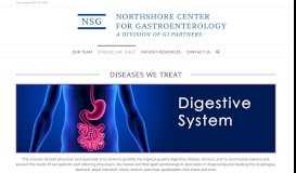 
							         North Shore Center for Gastroenterology: Diseases we often treat								  
							    