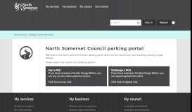 
							         North Somerset Council Parking Portal								  
							    