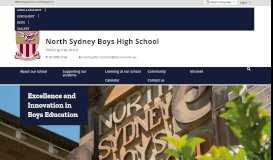 
							         North Sydney Boys High School: Home								  
							    