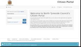 
							         North Tyneside's Citizen Portal								  
							    