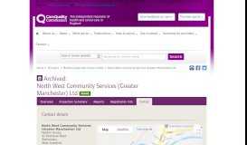 
							         North West Community Services (Greater Manchester) Ltd - CQC								  
							    