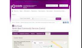 
							         North West Community Services (Lancs) Limited - CQC								  
							    