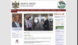 
							         North West Provincial Government: Home								  
							    