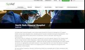
							         North York General Hospital | SysAid								  
							    