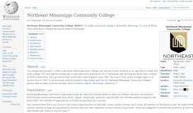 
							         Northeast Mississippi Community College - Wikipedia								  
							    