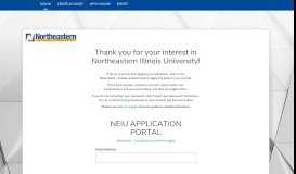 
							         Northeastern Illinois University Application Portal								  
							    