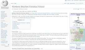 
							         Northern Beaches Christian School - Wikipedia								  
							    