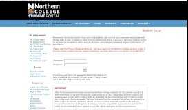 
							         Northern College Student Portal								  
							    