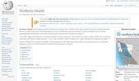 
							         Northern Health - Wikipedia								  
							    