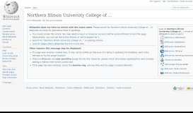 
							         Northern Illinois University College of Law - Wikipedia								  
							    
