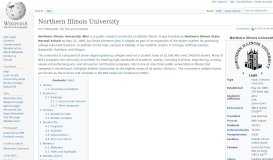 
							         Northern Illinois University - Wikipedia								  
							    