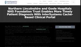 
							         Northern Lincolnshire and Goole Hospitals NHS ... - InterSystems								  
							    