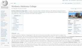 
							         Northern Oklahoma College - Wikipedia								  
							    