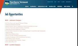 
							         Northern Vermont University: Employment Opportunities								  
							    