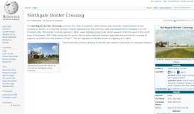 
							         Northgate Border Crossing - Wikipedia								  
							    