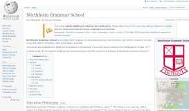 
							         Northholm Grammar School - Wikipedia								  
							    