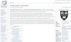 
							         Northumbria University - Wikipedia								  
							    