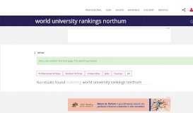 
							         Northumbria University World University Rankings | THE								  
							    