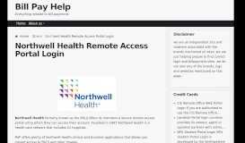 
							         Northwell Health Remote Access Portal Login - Billpayhelp.org								  
							    