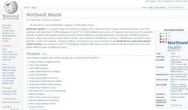 
							         Northwell Health - Wikipedia								  
							    