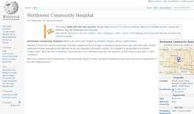 
							         Northwest Community Hospital - Wikipedia								  
							    