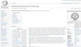 
							         Northwest Nazarene University - Wikipedia								  
							    
