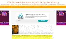 
							         Northwest New Jersey Pumpkin Patches, Corn Mazes, Hayrides and ...								  
							    