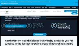 
							         Northwestern Health Sciences University: Integrative Health Sciences ...								  
							    
