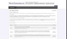 
							         Northwestern University-Student Enrichment Services Scholarships								  
							    