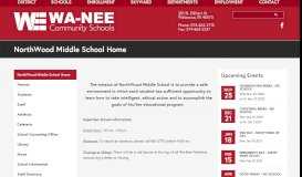 
							         NorthWood Middle School Home - Wa-Nee Community Schools								  
							    