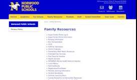 
							         Norwood Public Schools Links and Resources for Families | Norwood ...								  
							    