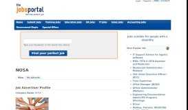 
							         NOSA | The Jobs Portal								  
							    