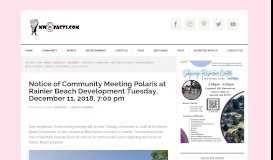 
							         Notice of Community Meeting Polaris at Rainier Beach Development ...								  
							    
