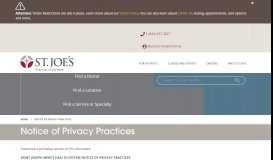 
							         Notice of Privacy Practices Ann Arbor, Michigan (MI) - St. Joseph ...								  
							    