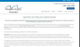 
							         Notice of Privacy Practices | Memphis Surgery Associates								  
							    