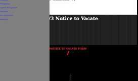 
							         Notice to Vacate - PRE/3 - Real Estate Management								  
							    