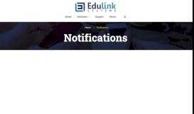 
							         Notifications - Edulink Systems								  
							    