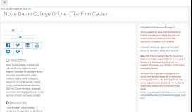 
							         Notre Dame College Online - The Finn Center								  
							    