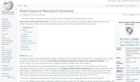 
							         Notre Dame of Maryland University - Wikipedia								  
							    