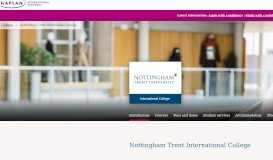 
							         Nottingham Trent International College (NTIC) | Kaplan								  
							    