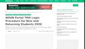 
							         NOUN Portal TMA Login Page Guide for New and Returning Students ...								  
							    