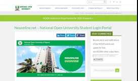 
							         NOUN Student Login Portal - National Open University								  
							    