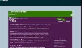 
							         Nova | SlyFoxHound Wiki | FANDOM powered by Wikia								  
							    