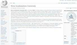 
							         Nova Southeastern University - Wikipedia								  
							    