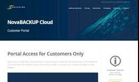 
							         NovaBACKUP Cloud Customer Portal | NovaStor								  
							    
